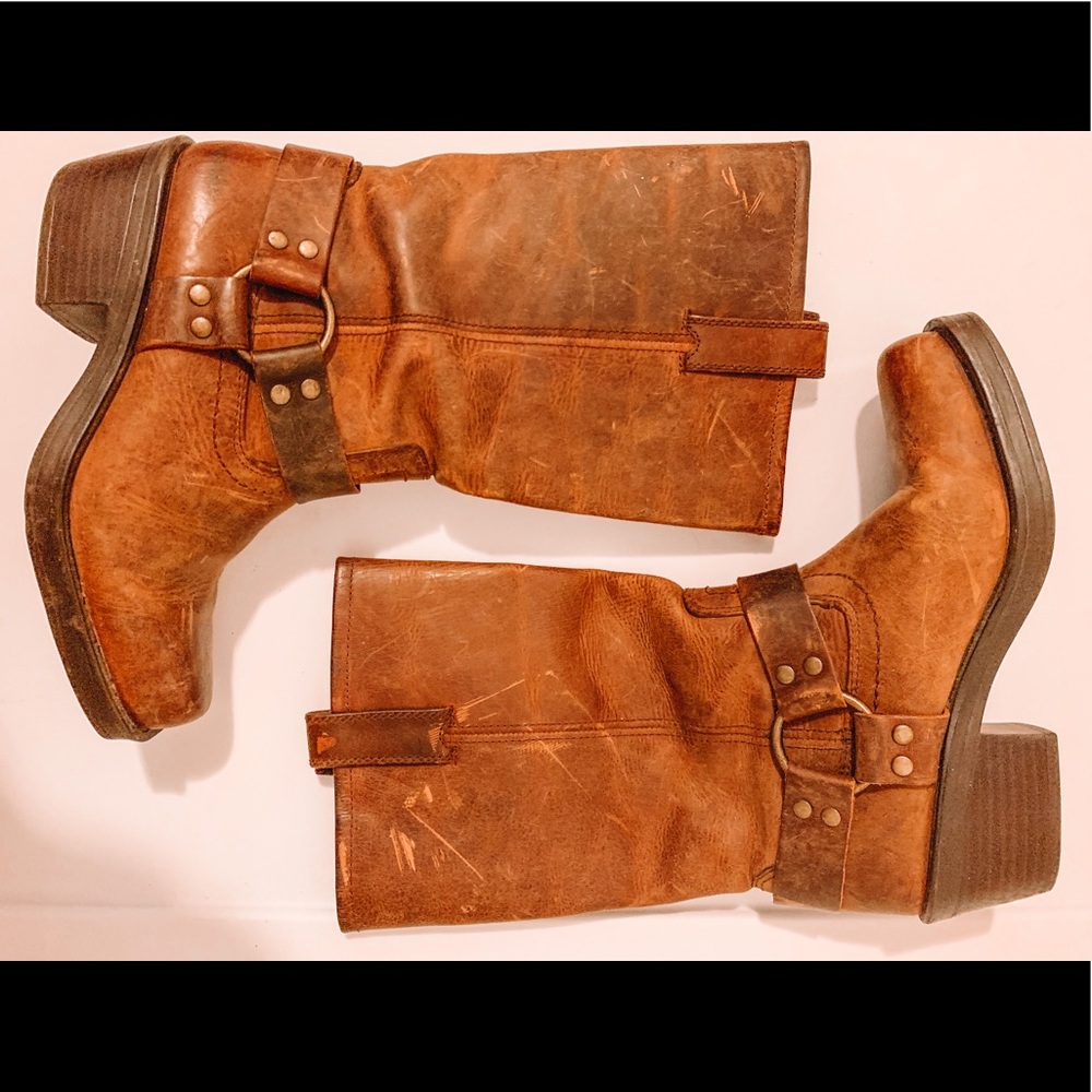 Distressed Harness Boot